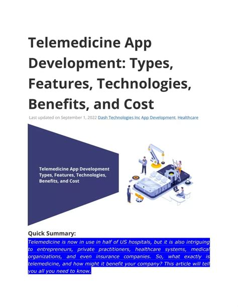 Ppt Telemedicine App Development Types Features Technologies