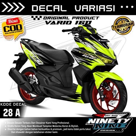 Jual Cod Decal Vario New Sticker Honda Vario Decal