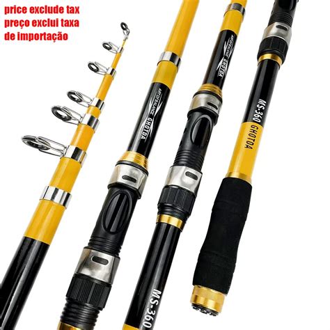 Pesca Telesc Pica Rod M M Fibra De Carbono Eva Handle Carp