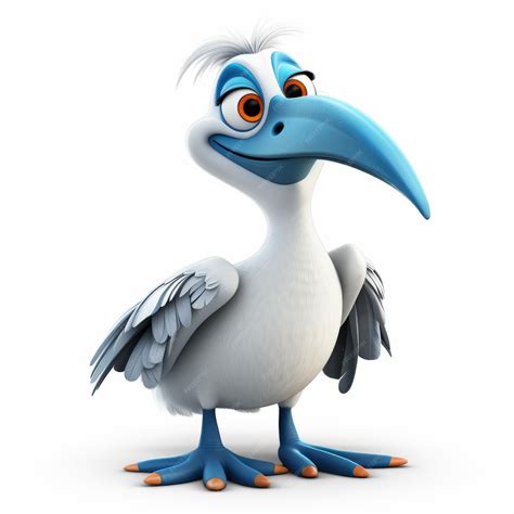 Premium Photo | Pixarstyle Pelican 3d White Background Full Hd High ...