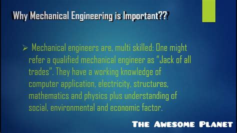 Why Mechanical Engineering Is Important Must Watch Youtube