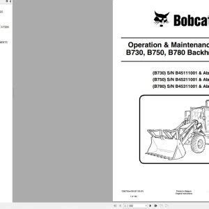 Bobcat Backhoe Loader B B Operation And Maintenance Manual