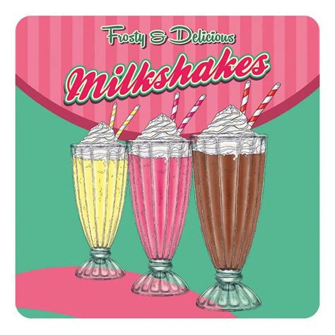 Milkshakes Ice Cold Sweet Treats Rerto S Diner Small Metal Steel