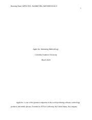 Submitted Mba Advanced Marketing Unit Vi Doc Running Head Apple