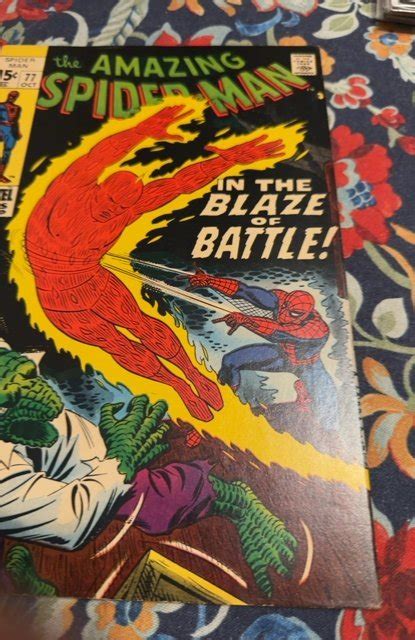 The Amazing Spider Man 77 1969vs Lizardhuman Torch Higher Grade Comic Books Silver Age