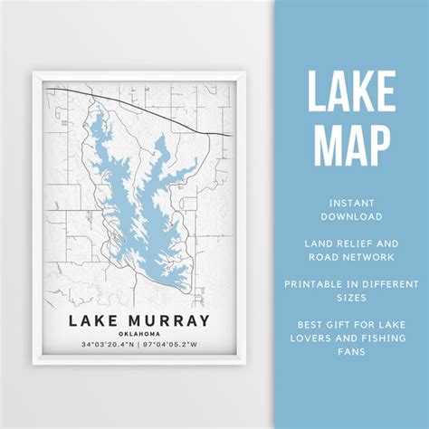 Lake Murray Map Printable - Etsy