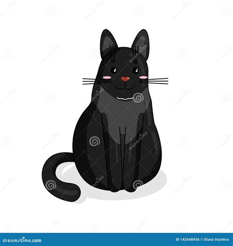 Vector Character of Maine Coon Cat in Kawaii Style Stock Vector ...
