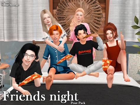 Friends Night Pose Pack The Sims 4 Catalog