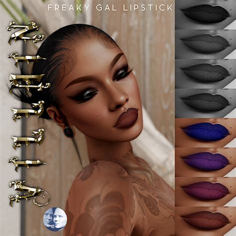 Second Life Marketplace Villain Freaky Gal Lipstick Pack 2 Genus
