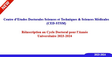 R Inscription Au Cycle Doctoral Pour L Ann E Universitaire