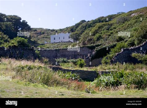 Accommodation on Lundy Island Millcombe House Stock Photo - Alamy