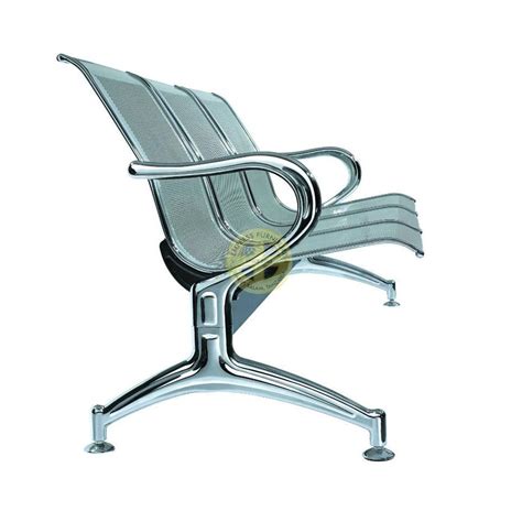 AIRPORT CHAIRS SILVER 3 SEATER