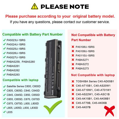 Pa U Brs Battery For Toshiba Satellite C C C C L