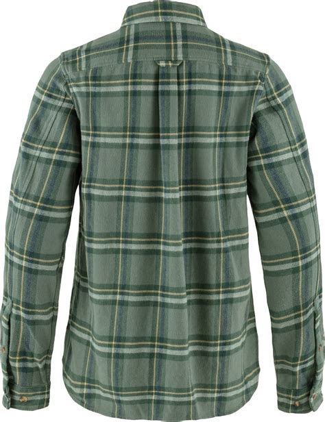 Fjall Raven Övik Heavy Flannel Shirt W Patina Green Deep Patina Camisas