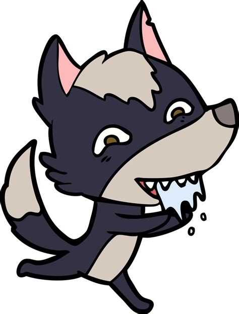 Cartoon Hungry Wolf Vector Art At Vecteezy