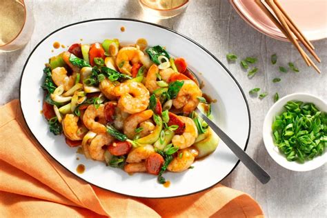 Shrimp Stir Fry With Bok Choy Carrots And Umami Glaze Sunbasket