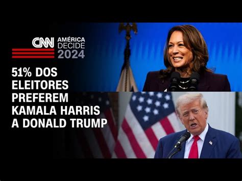 Kamala tem 51 das intenções de voto Trump 48 diz nova pesquisa