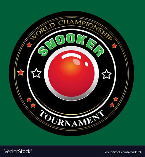 Snooker Tournament Logo Royalty Free Vector Image