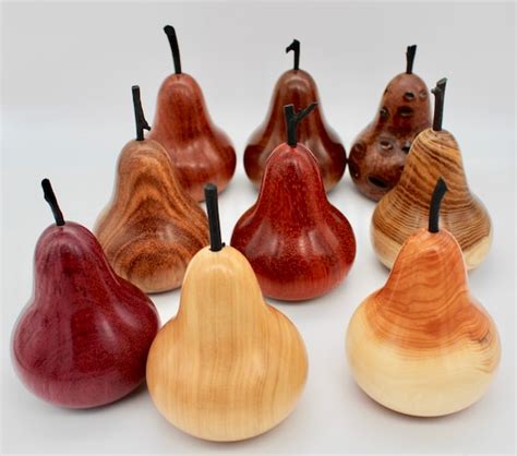 Wooden Pears Pears Hand Made Etsy