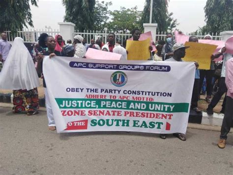 Just In Protesters Storm Apc Secretariat Demand South East Senate