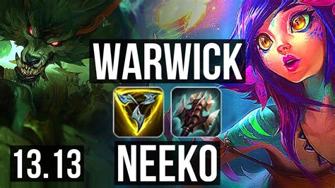 WARWICK Vs NEEKO JNG 9 0 10 69 Winrate Legendary EUW Master