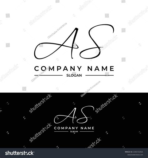 Letters Signature Logo Handwriting Logo Handwritten Stock Vector