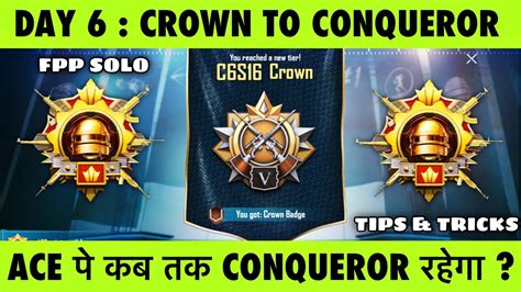 FPP SOLO DAY 6 ACE PE CONQUEROR KAB RAHEGA DIAMOND TO SOLO FPP