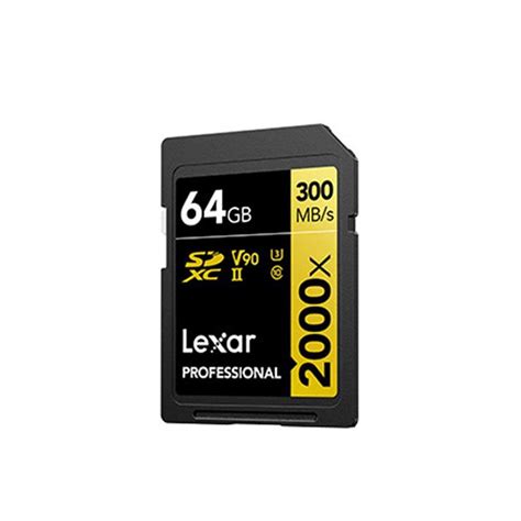 Lexar 雷克沙 Professional 2000x SDXC UHS II 64G記憶卡 GOLD 系列 PChome 24h購物