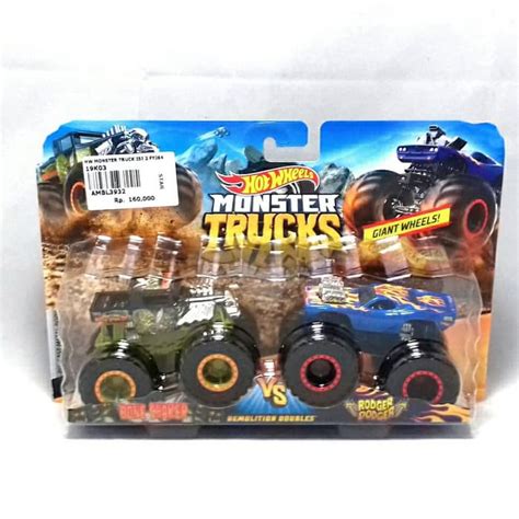 Jual Hot Wheels Monster Truck Fyj64 Isi 2 Bone Shaker Vs Rodger Dodger Shopee Indonesia