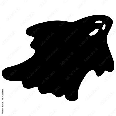 Halloween Ghosts Hand Drawn Cartoon Silhouettes Set Stock Vector Adobe Stock