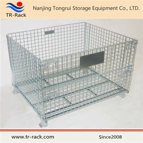 Stackable Galvanized Steel Warehouse Wire Mesh Storage Cage China Steel Cage And Galvanized Cage