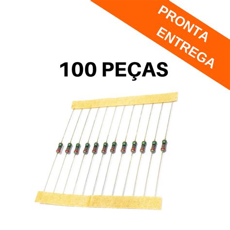 Kit 100 Peças Resistor 1k5 1 14w Axial Cr25 Ctt Resistor 14w Cr25 Achei Componentes