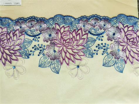 Wholesale Custom Mesh Embroidery Lace Used As Lingerie Bra Embroidery Lace And Outwear