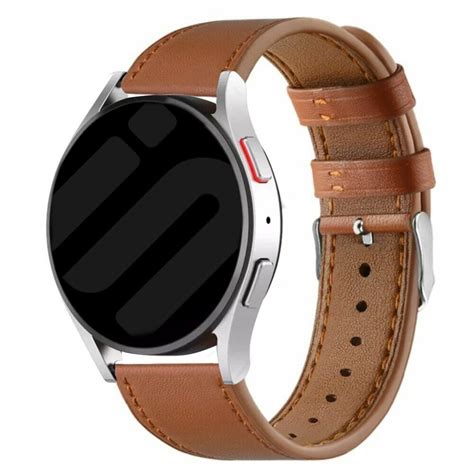 Samsung Galaxy Watch 6 Classic 43mm Leren Bandje Strak Bruin