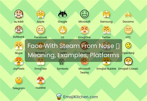 😤 Face With Steam From Nose Emoji Meaning Info Stats Emojikitchen