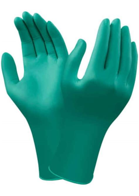 Ansell Touchntuff Extended Cuff Disposable Green Nitrile Gloves