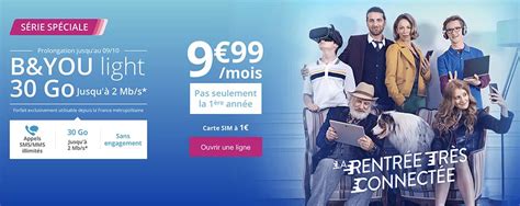 Bouygues prolonge son offre Spéciale B YOU light 30Go jusqu à 2Mb s