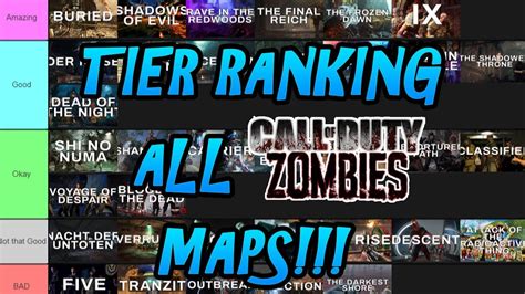 Tier Ranking All 47 Call Of Duty Zombies Maps Worst To Best