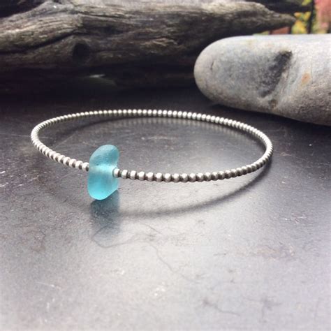 Sea Glass Bangle Etsy