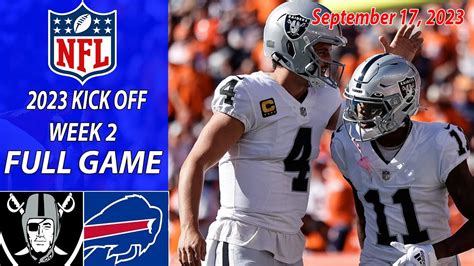 Las Vegas Raiders Vs Buffalo Bills Full Game Highlights Week