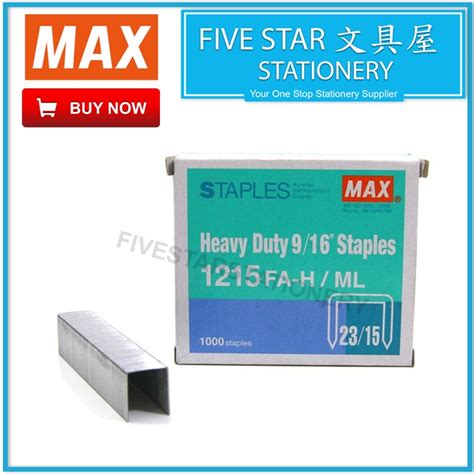 Max 1215 Fa H Heavy Duty 916 Staples 1000 Staples Shopee Malaysia