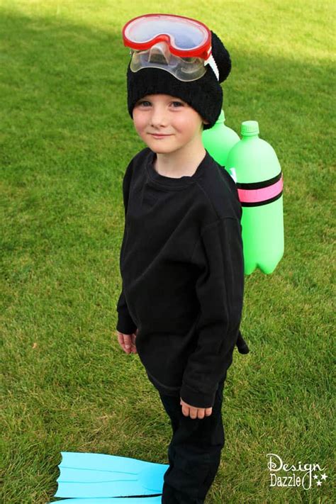 How To Make A Diy Scuba Diver Halloween Costume Template Flippers