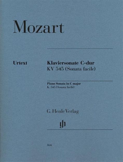 Wolfgang Amadeus Mozart Klaviersonate C Dur KV 545 Sonata Facile