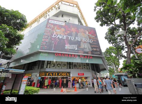 People visit Orchard Plaza shopping mall in Orchard road Singapore ...