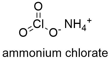 Ammonium chlorate Formula