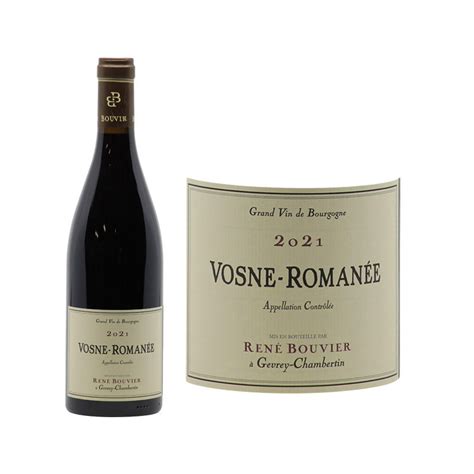 Vosne Romanée 2021 Domaine René Bouvier Côte De Nuits Vin Rouge