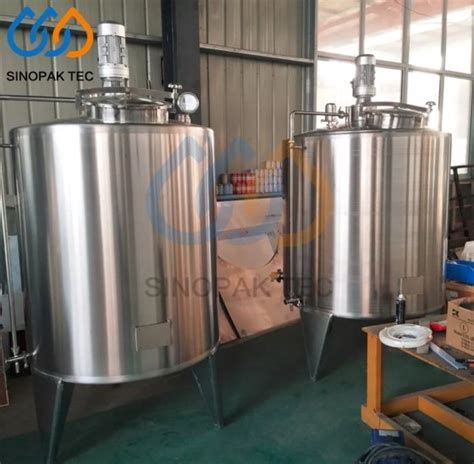 L L Stainless Steel Liquid Mixing Tank With Agitator Electric