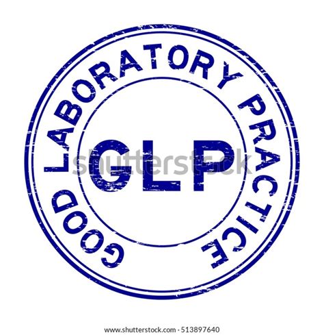 Grunge Blue Glp Good Laboratory Practice Stock Vector Royalty Free