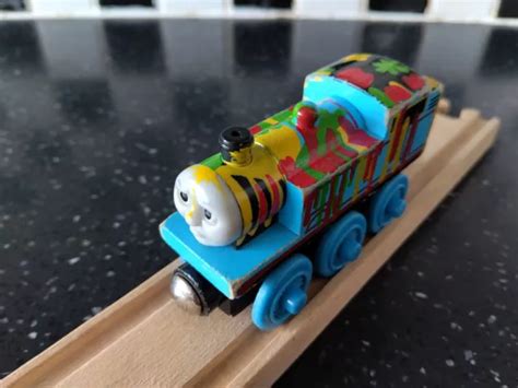 Wooden Thomas The Tank Engine And Friends Train Paint Splattered Thomas