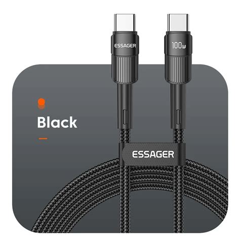 Essager Câble Usb Type C 100wusb C Pd Pour Recharge Rapide Cordon De Chargeur Usb C Pour